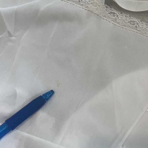 Vintage White Lace Nylon Slip Dress Nightgown Bridal Wedding Honeymoon No Tag - Picture 10 of 12